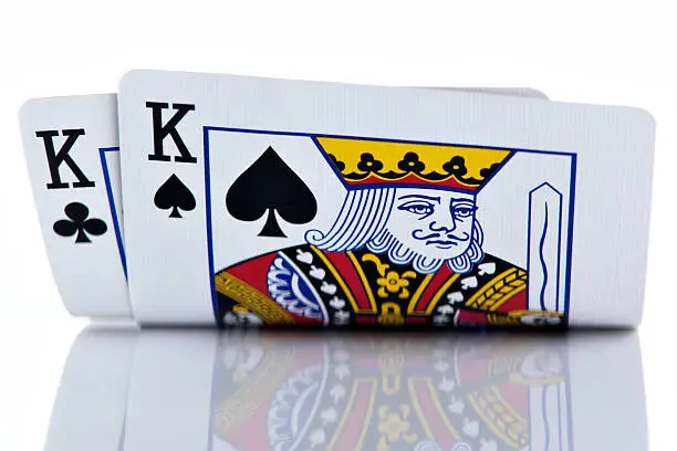 isolated pocket kings with reflection